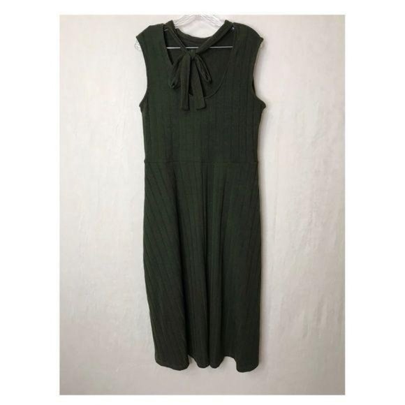 NWT Susan Betro Ribbed Knit Green Dress Size XL - Picture 1 of 11